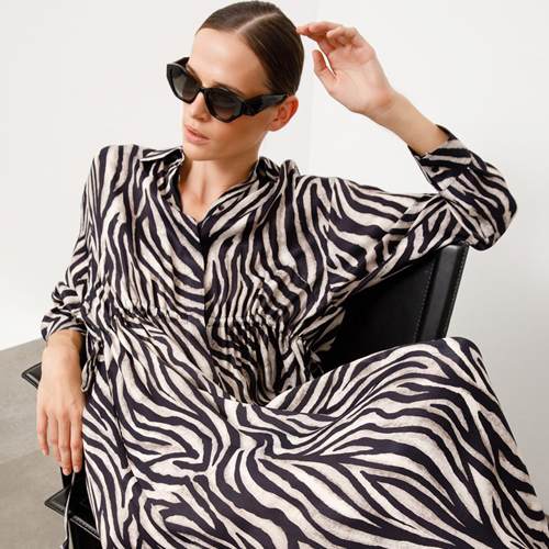 Belden Büzgülü Empirme Elbise